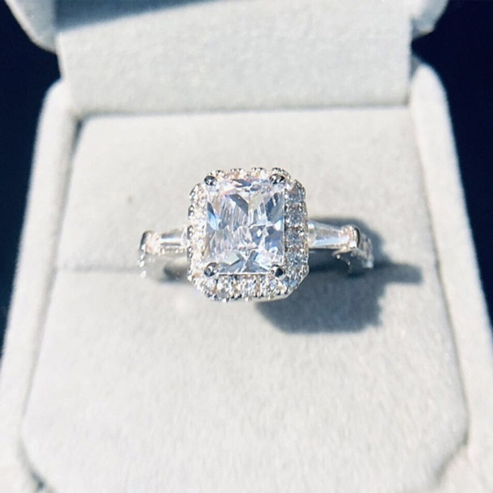 Sterling Silver Baguette Band Ring